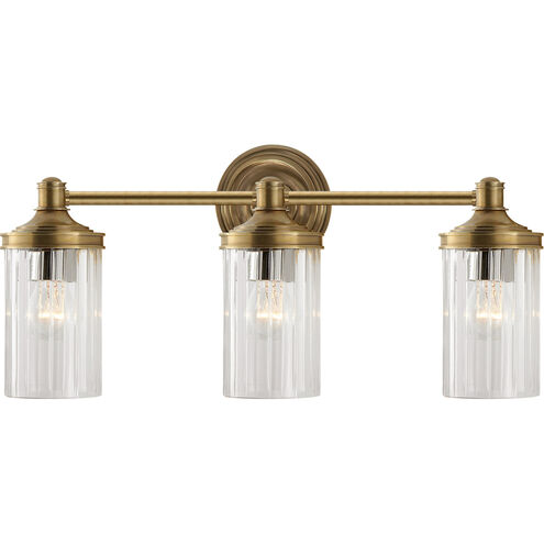 Alexa Hampton Ava 3 Light 20 inch Hand-Rubbed Antique Brass Triple Bath Sconce Wall Light