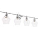 Gene 4 Light 38 inch Chrome Wall sconce Wall Light