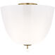 AERIN Brisa LED 14 inch Hand-Rubbed Antique Brass Semi-Flush Mount Ceiling Light