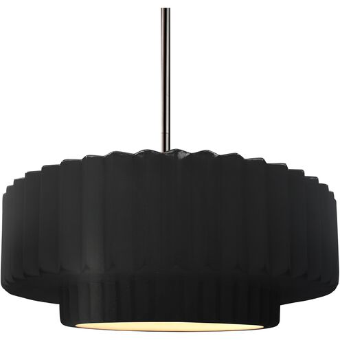 Radiance LED 14.5 inch Carbon Matte Black and Brushed Nickel Pendant Ceiling Light