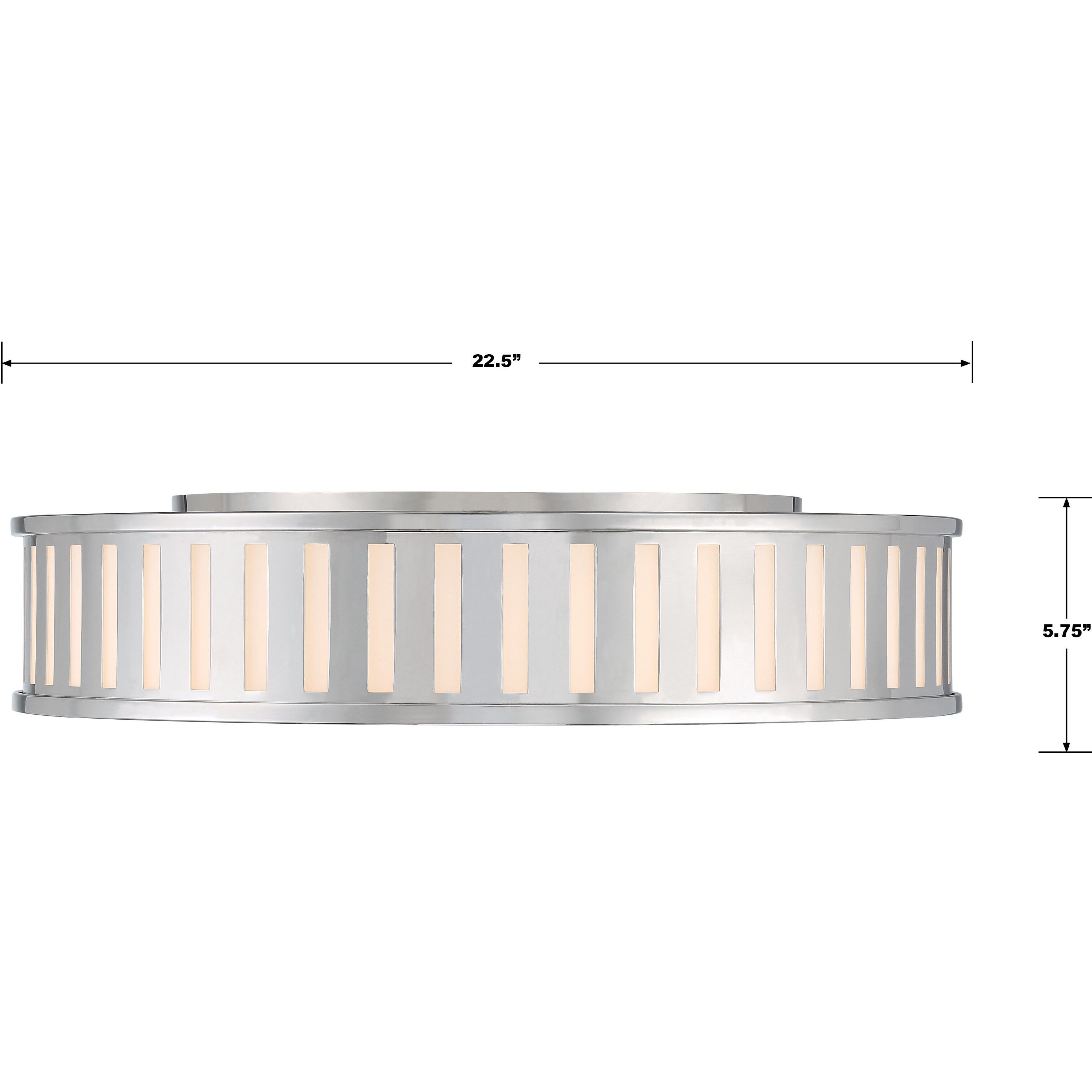 Kendal 4 Light 22.5 inch Polished Nickel Flush Ceiling Light
