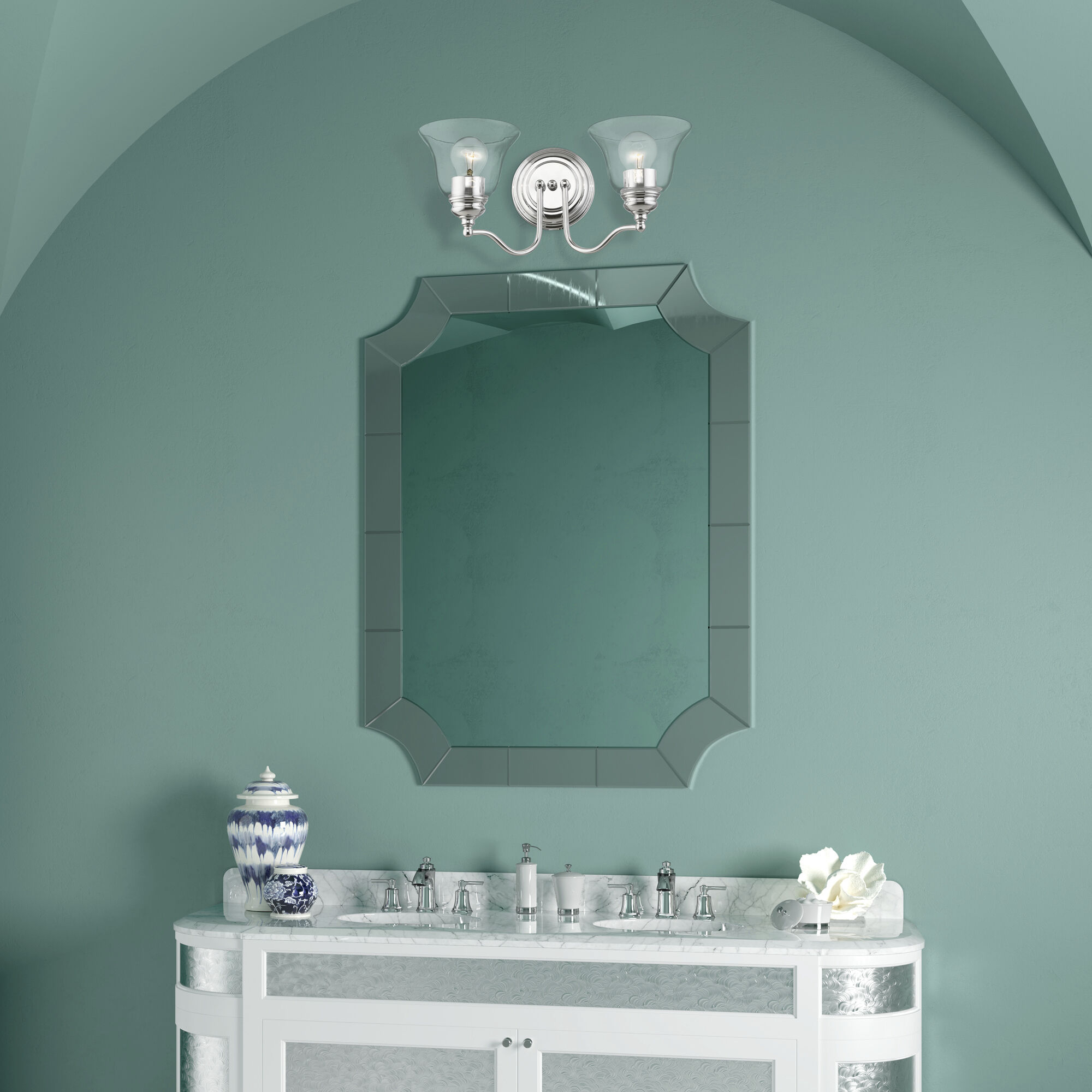 Moreland 2 Light 15 inch Polished Chrome Vanity Sconce Wall Light