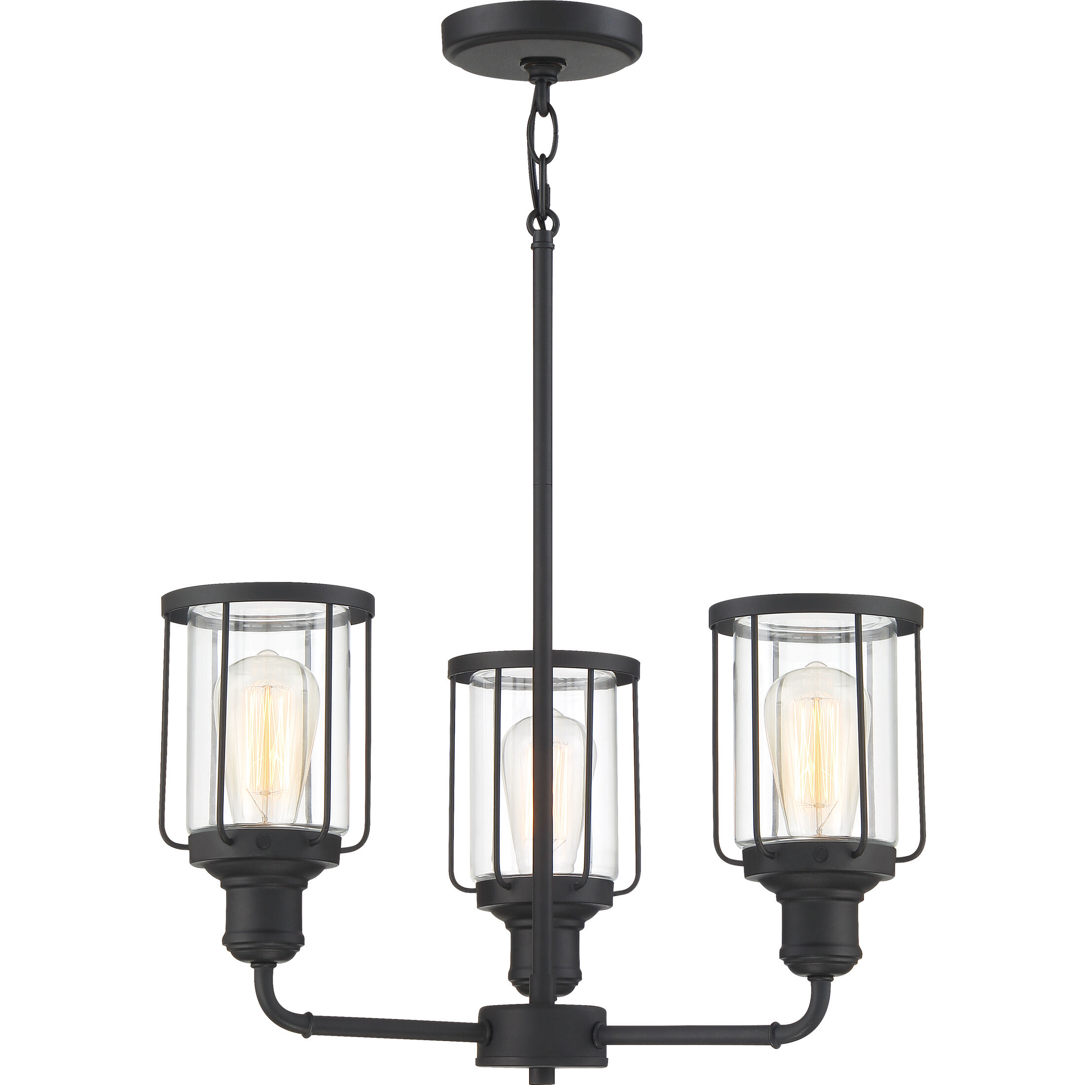 Ludlow 3 Light 20 inch Earth Black Chandelier Ceiling Light