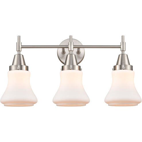 Caden LED 24 inch Satin Nickel Bath Vanity Light Wall Light in Matte White Glass