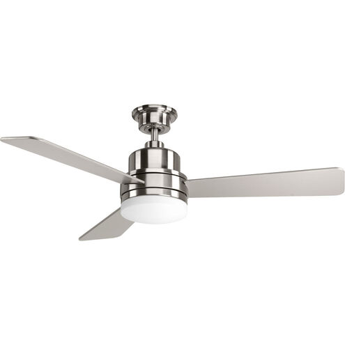 Trevina 52 inch Brushed Nickel with Silver Blades Ceiling Fan