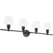 Rochester 4 Light 38 inch Black Wall sconce Wall Light