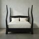 Patras Hand Rubbed Black Bed, Eastern King