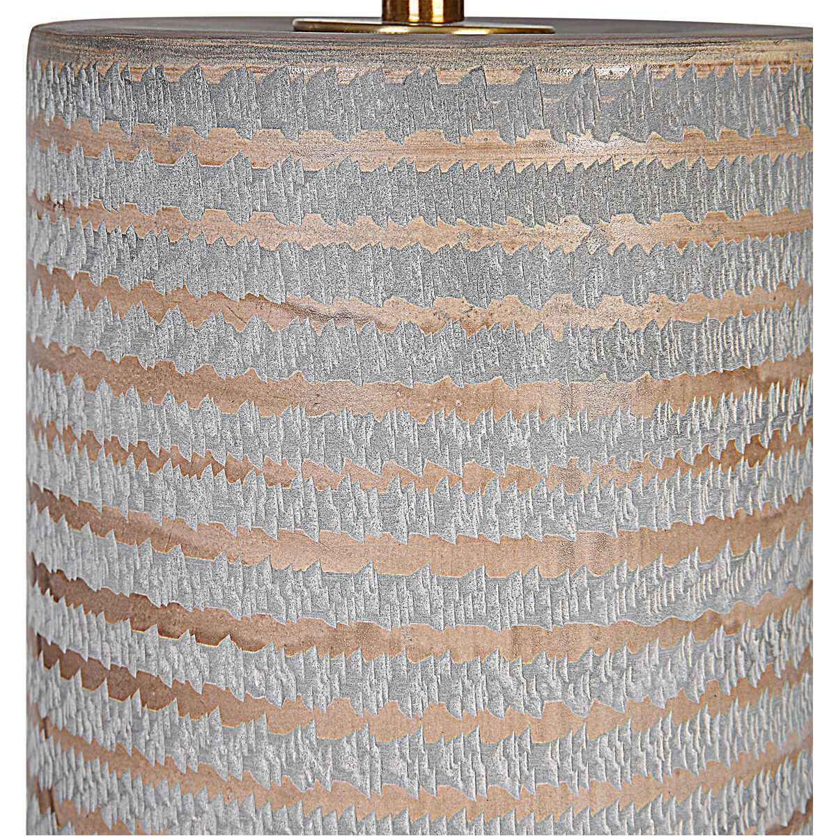 Monolith 29 inch 150.00 watt Frosted Pewter Gray and Antique Brass Table Lamp Portable Light
