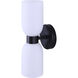 Darius 2 Light 4.75 inch Matte Black Wall Fixture Wall Light