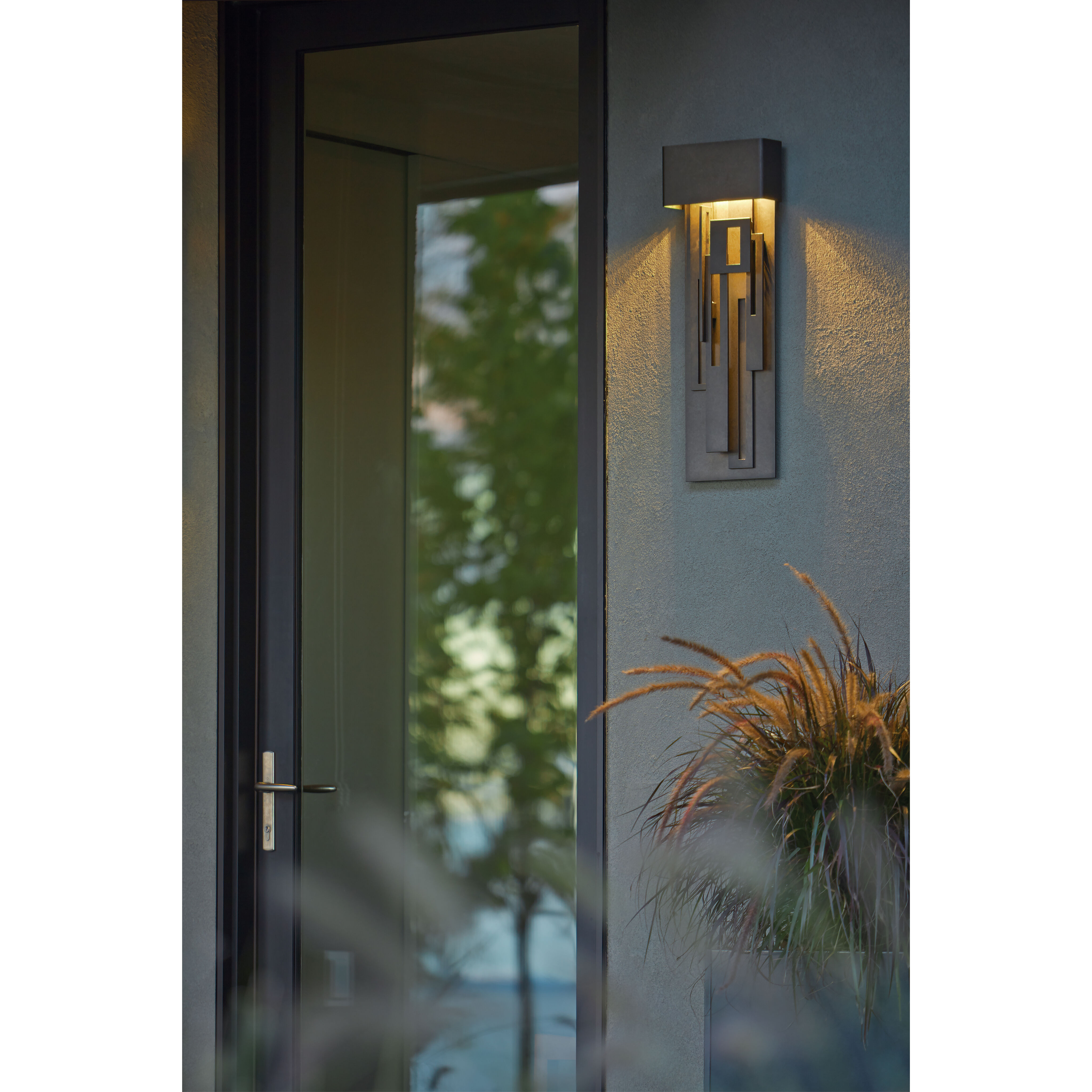 Collage LED 27.1 inch Coastal Dark Smoke Outdoor Sconce, Large
