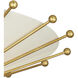 Epoch LED 26 inch Contemporary Gold Leaf Semi-Flush Mount Ceiling Light