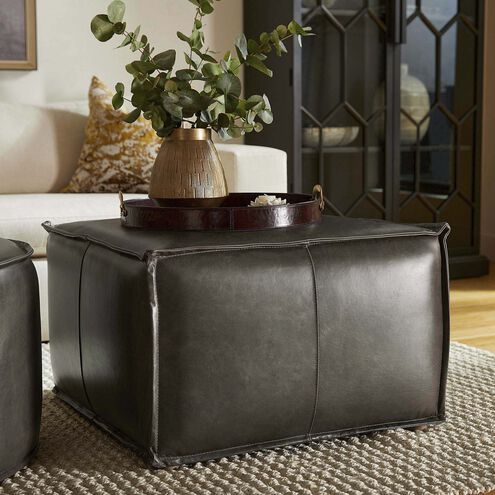 Lusso 20 inch Grey Pouf
