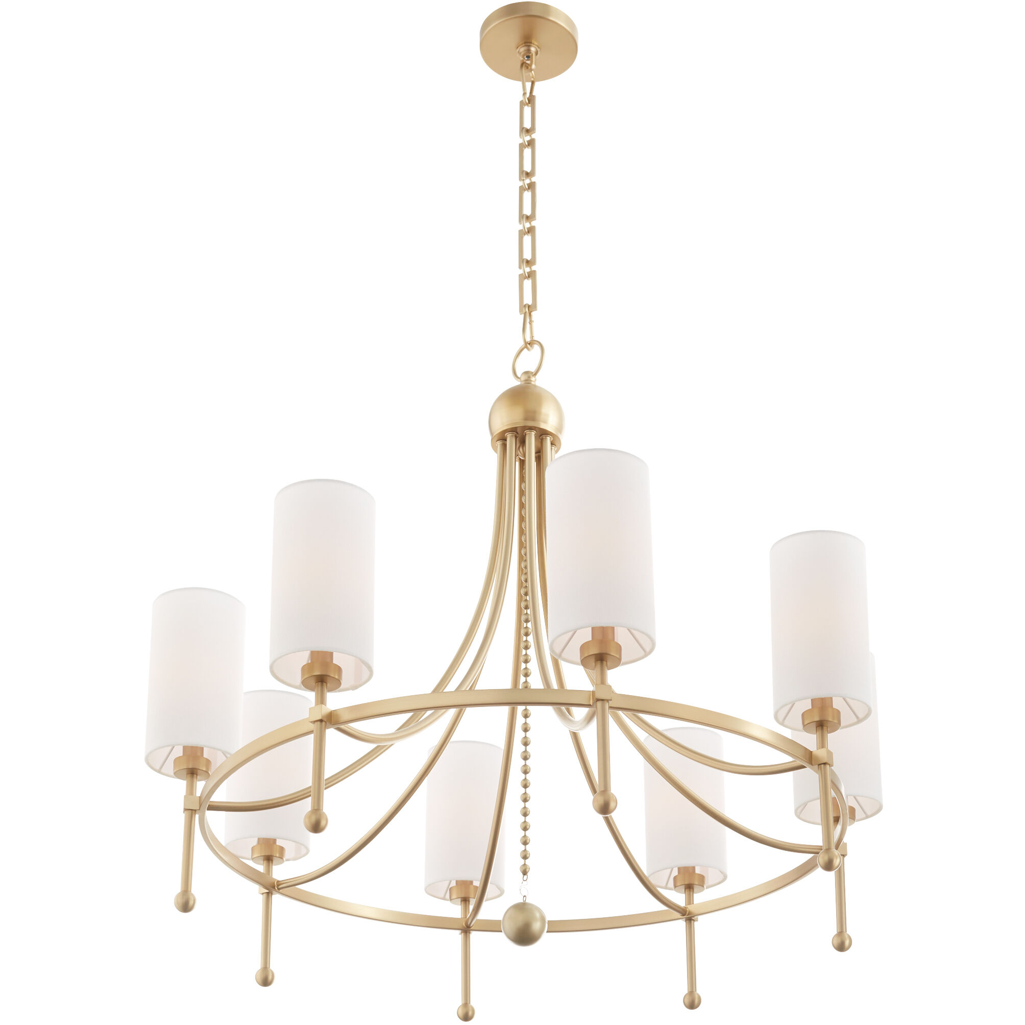 Lee Boulevard 8 Light 32.25 inch Aged Brass Chandelier Ceiling Light