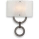 Carlyle 1 Light 11.4 inch Burnished Bronze Cover Sconce Wall Light in Frosted Granite, Round Link