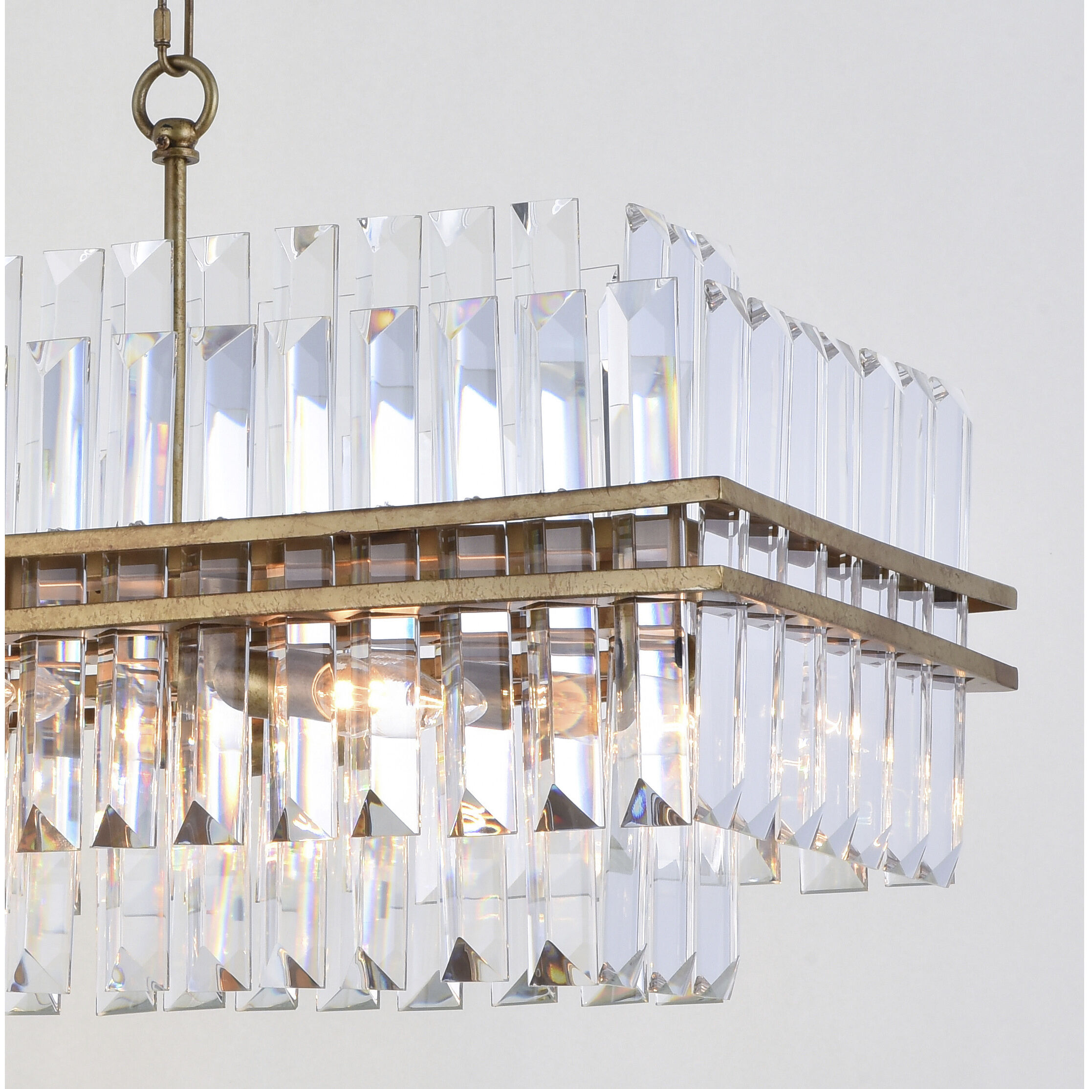 Canada 10 Light 11 inch Antique Gold Chandelier Ceiling Light