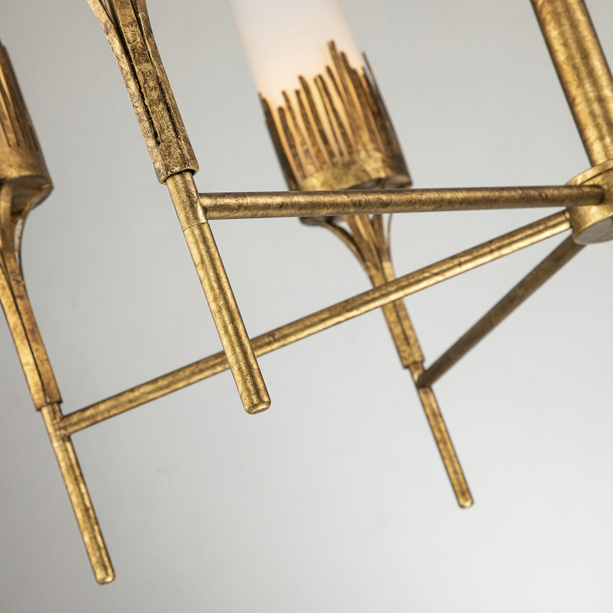 Sawgrass 9 Light 31.75 inch Gold Leaf Chandelier Ceiling Light