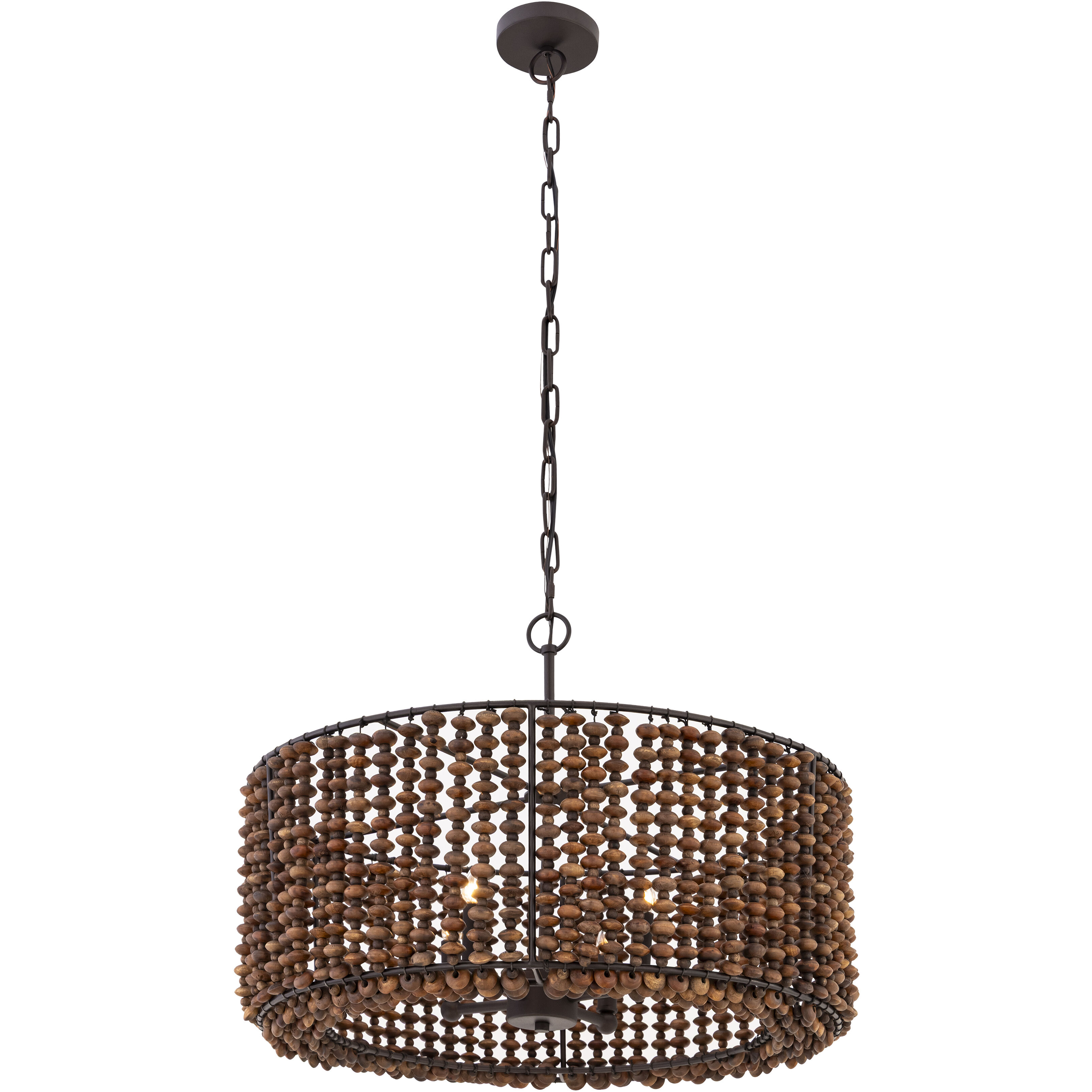 Beaudelle 4 Light 26 inch Dark Bronze Pendant Ceiling Light