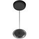 Monaco LED 12 inch Black+Smoky Pendant Ceiling Light