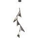 Plume LED 15.1 inch Black and Dark Smoke Pendant Ceiling Light in Black/Dark Smoke