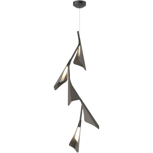 Plume LED 15.1 inch Black and Dark Smoke Pendant Ceiling Light in Black/Dark Smoke