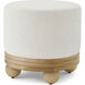 Origins 18 inch Sesame Ottoman, Wooden, Upholstered