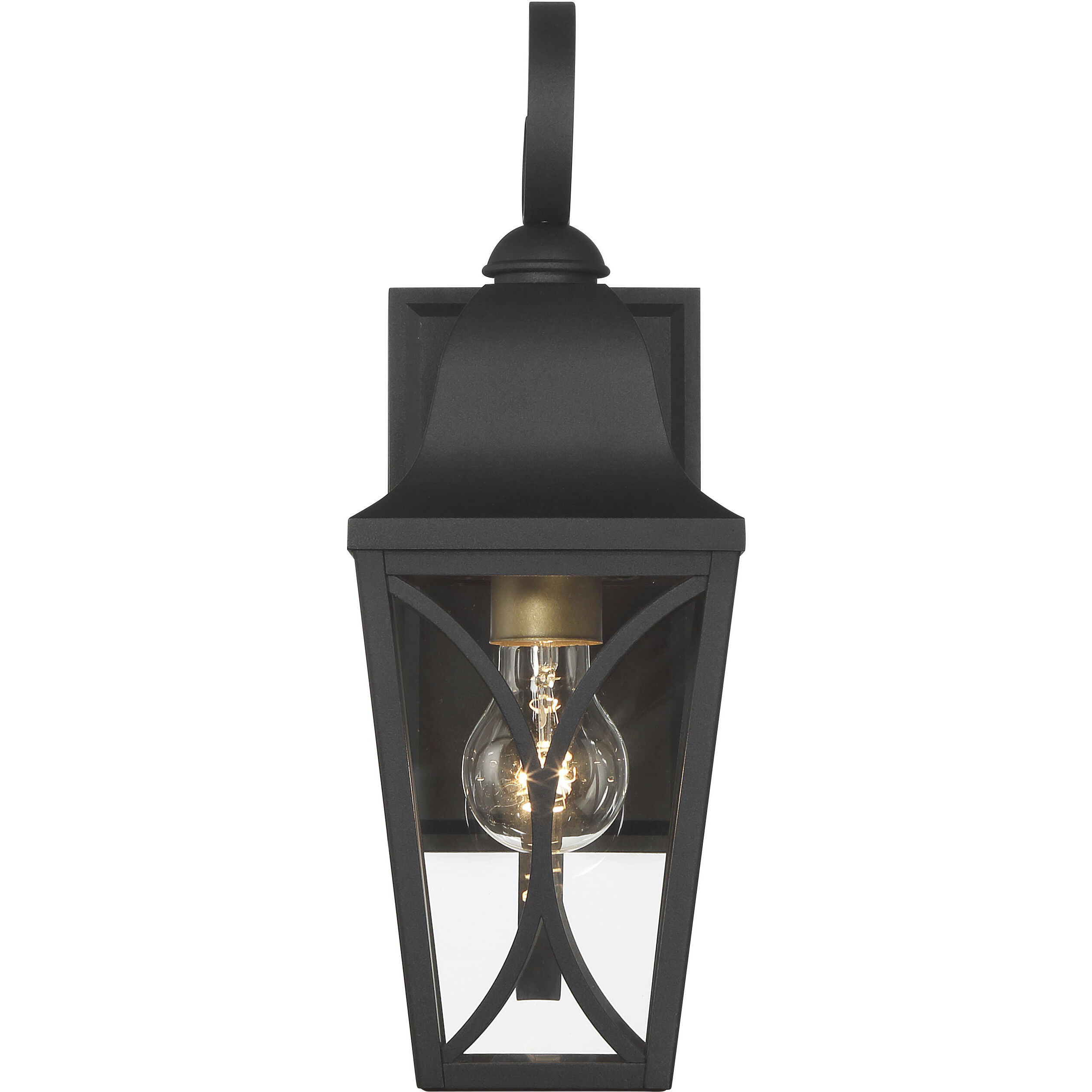 Cardigan Outdoor Wall Mount in Sand Coal and Olden Brass, Great Outdoors