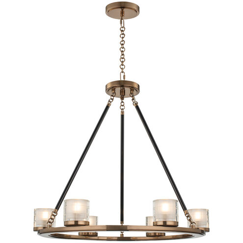 Library LED 24 inch Library Brass Chandelier Ceiling Light
