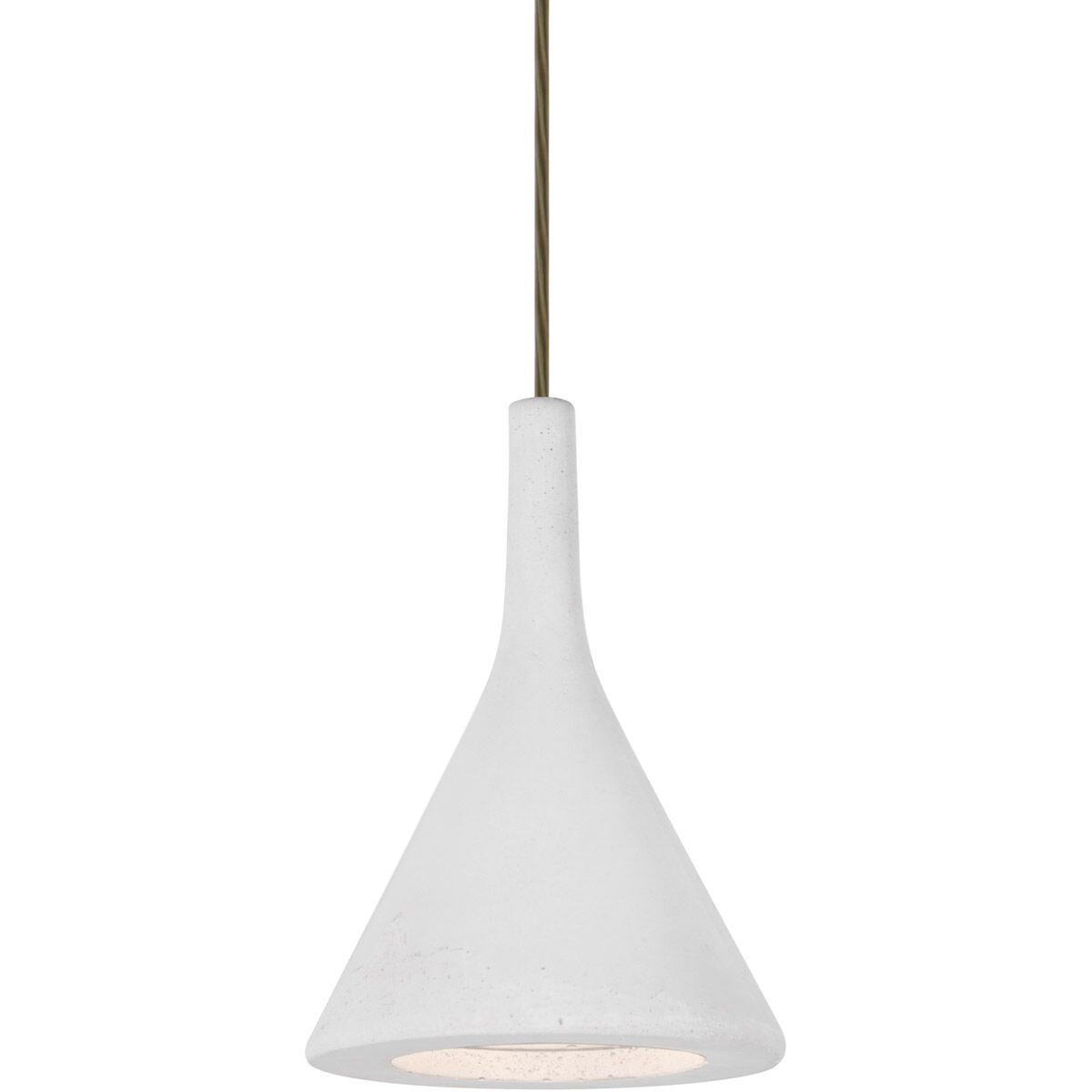 Gala LED Bronze Cord Pendant Ceiling Light in White Concrete