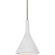 Gala LED Bronze Cord Pendant Ceiling Light in White Concrete