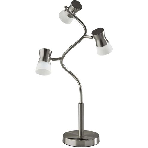 Cyrus 26 inch 9 watt Brushed Steel Table Lamp Portable Light