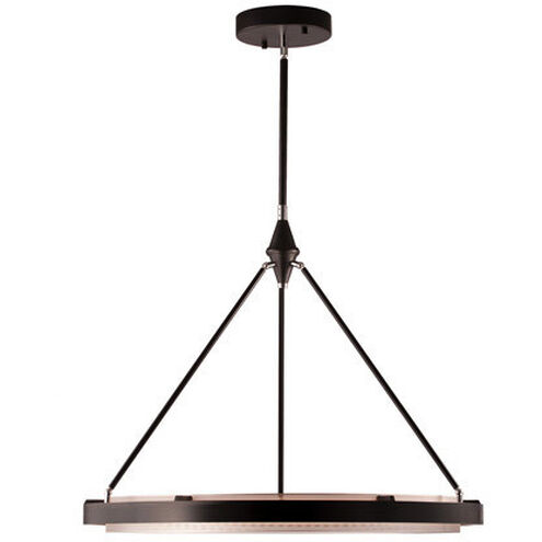 Duo LED 31.25 inch Classic Black and Silver Shimmer Pendant Ceiling Light