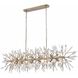 Crystal Fusion 12 Light 60 inch Peruvian Gold Linear Chandelier Ceiling Light