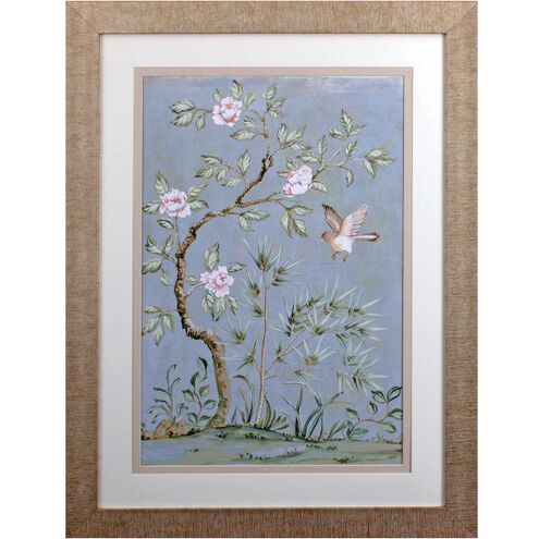 Florals Collection Blue Framed Art