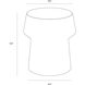 Brie 19.5 X 18.5 inch Grey Outdoor End Table