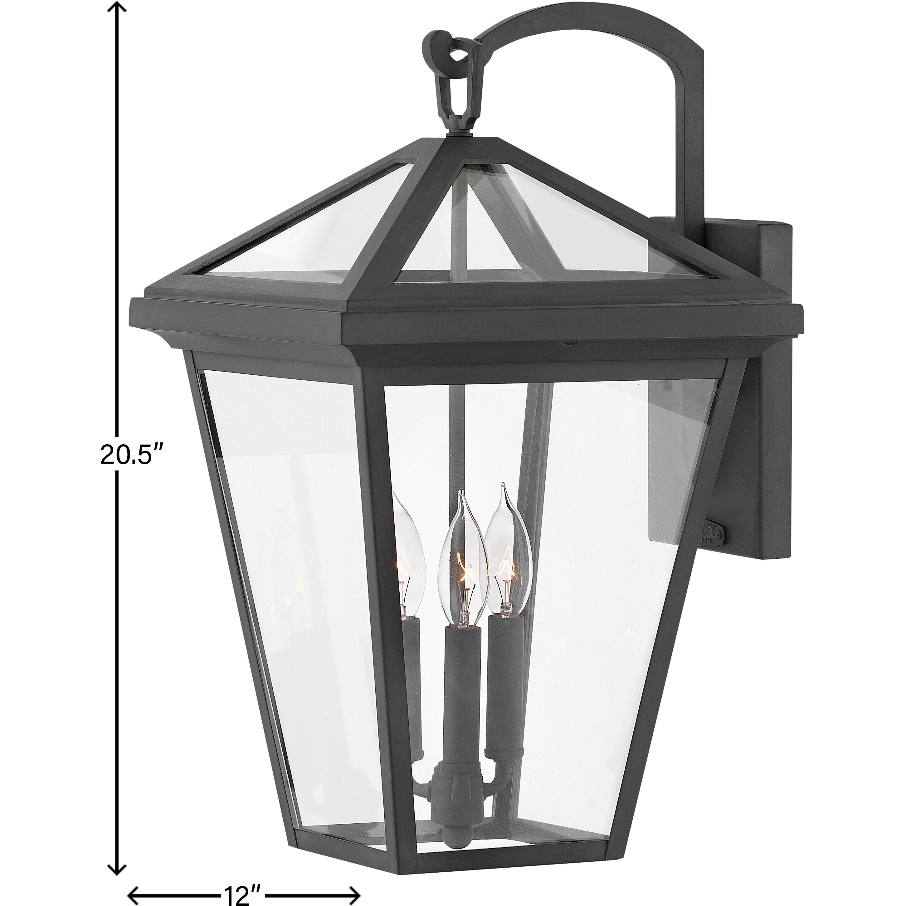 Estate Series Alford Place LED 21 inch Museum Black Outdoor Wall Mount Lantern, Large