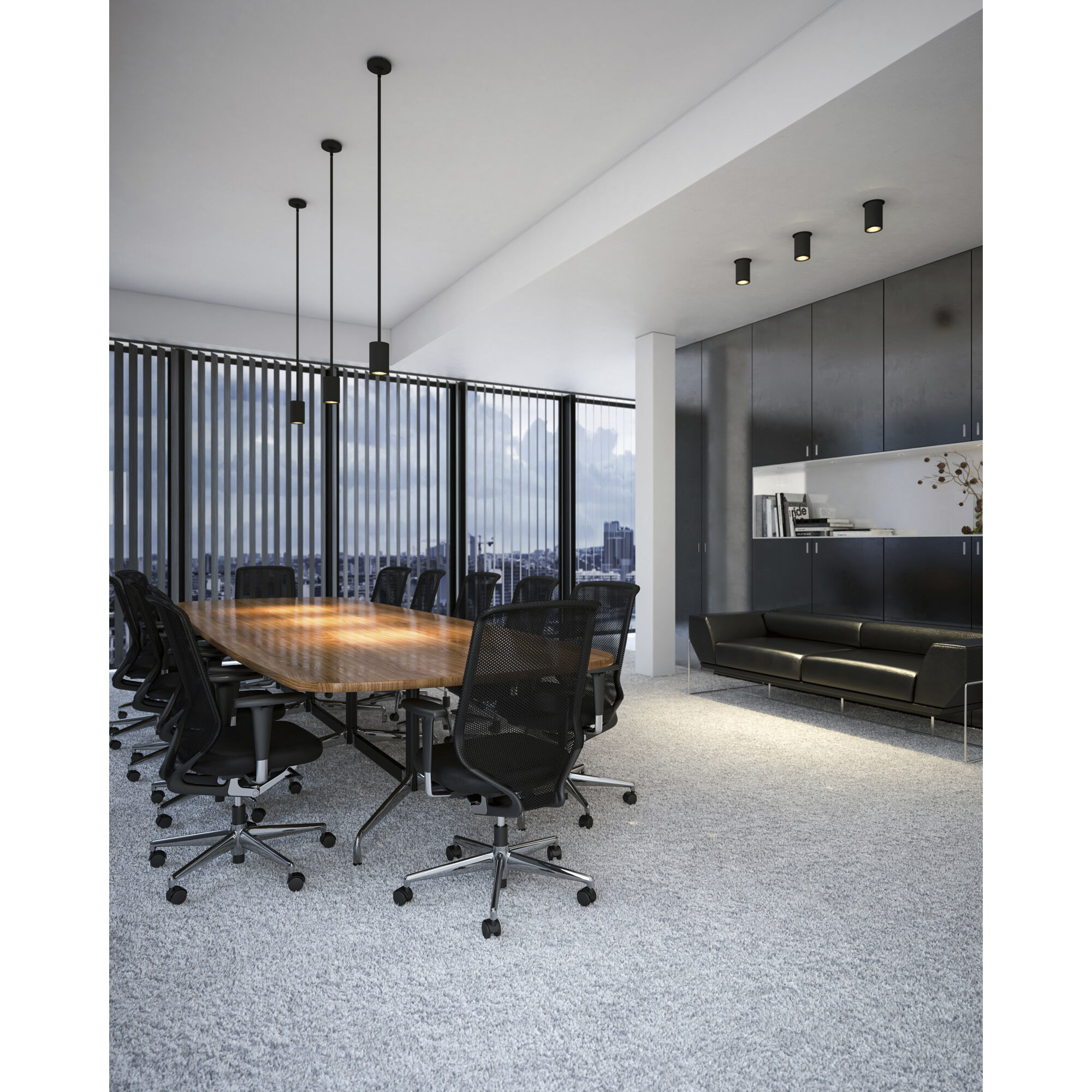 Nordic LED 3.63 inch Black Exterior Pendant