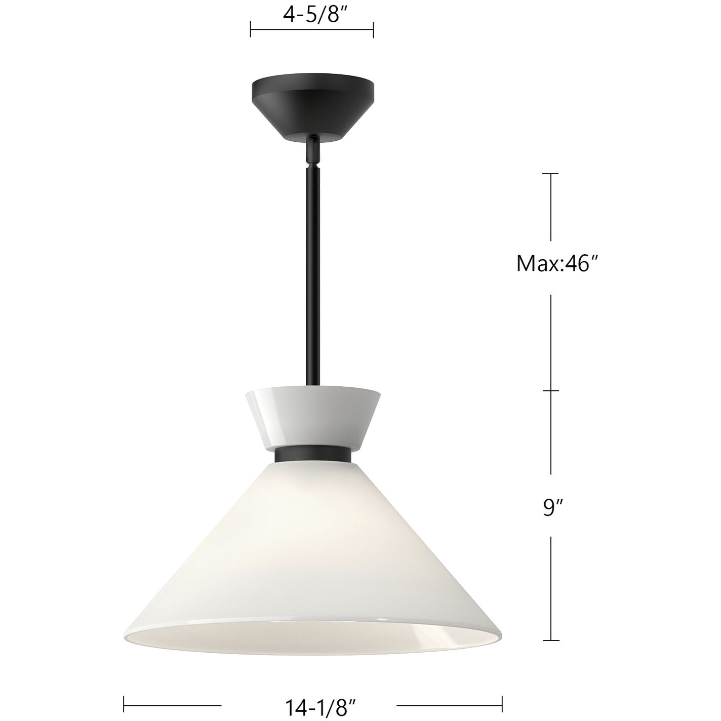 Alora Mood Halston Pendant Ceiling Light in Matte Black