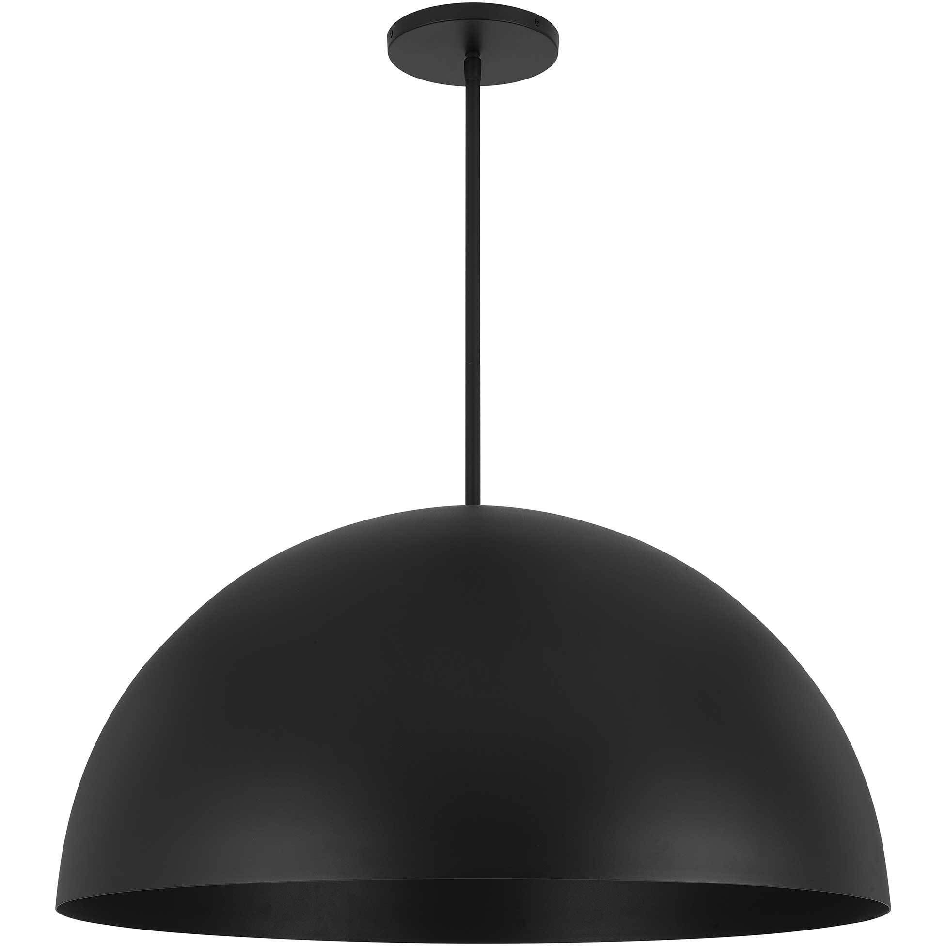 Half Round LED 31.5 inch Sand Black Outdoor Pendant