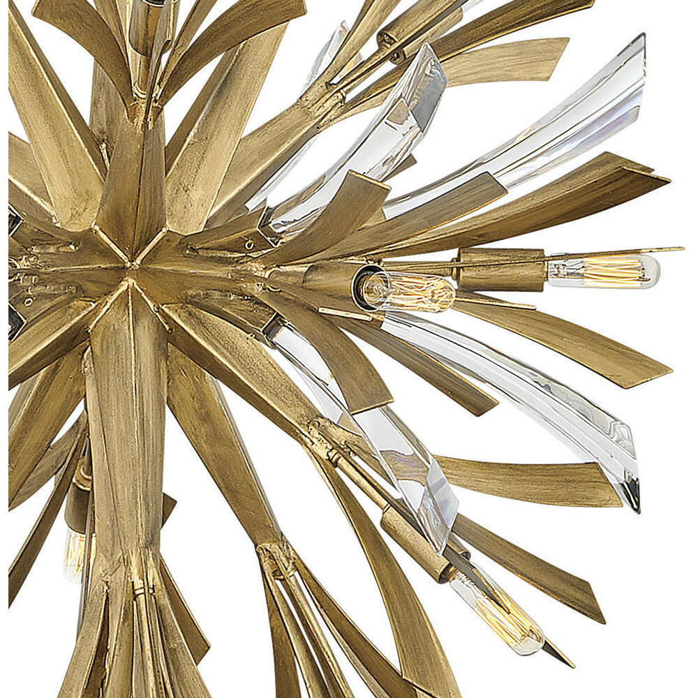 Vida LED 24 inch Burnished Gold Chandelier Ceiling Light, Orb