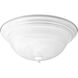 Dome Glass CTC 3 Light 15.25 inch White Flush Mount Ceiling Light in Alabaster Glass