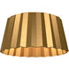 Plisse 2 Light 14.13 inch Aged Gold Flush Mount Ceiling Light