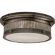 Chapman & Myers Alderly 2 Light 13 inch Bronze Flush Mount Ceiling Light, Small