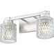 Jacqueline 2 Light 15.75 inch Brushed Nickel Bathroom Vanity Wall Light