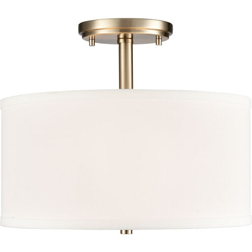 Guyten 2 Light 13 inch Modern Gold Indoor Semi-Flush Ceiling Light