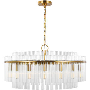 C&M by Chapman & Myers Beckett 16 Light 32 inch Burnished Brass Chandelier Ceiling Light