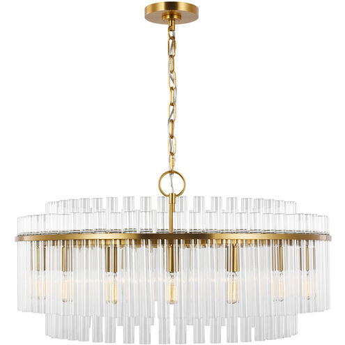 C&M by Chapman & Myers Beckett 16 Light 32 inch Burnished Brass Chandelier Ceiling Light