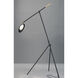 Scan 61 inch 6.50 watt Black/Satin Brass Floor Lamp Portable Light