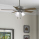 Swanson 44 inch Matte Silver with Autumn Walnut/Natural Wood Blades Ceiling Fan