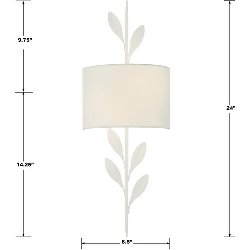 Broche Wall Sconce Wall Light in Matte White