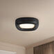 Folio 14.5 inch Brown Vegan Leather Flush Mount Ceiling Light